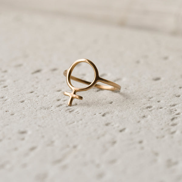 Ada Feminist Ring Bronze or Gold