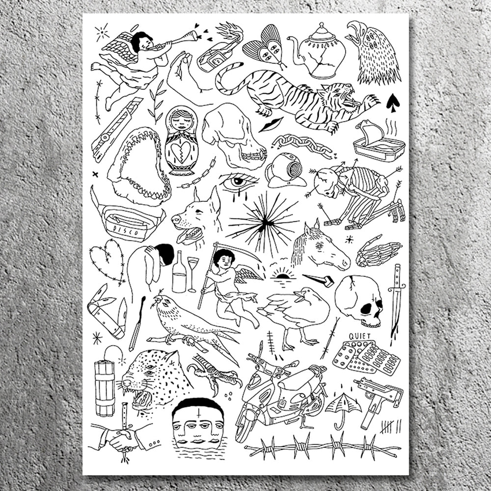 Mixed Stuff - Art Poster Print (A4)