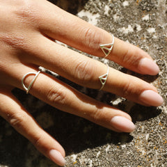 Taika + Tyyneys + Loop - Silver Stacking Ring Combination