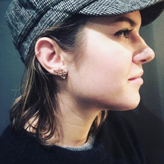 Ruuti Earrings Oxidized Silver